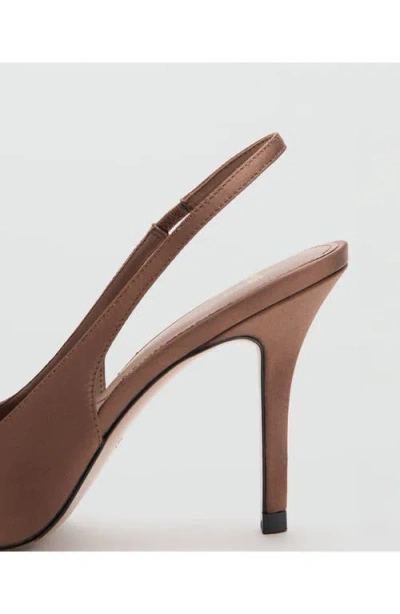 Mango Laurel Slingback Pump In Brown