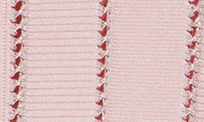 Balmain Buttoned Flechage Openwork Cardigan In Pink
