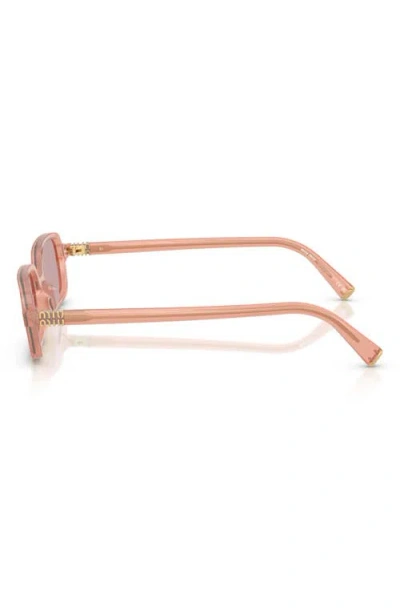 Miu Miu 51mm Rectangular Sunglasses In Gold