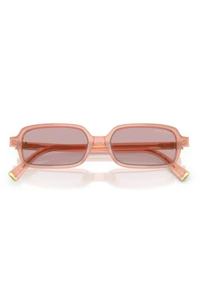 Miu Miu 51mm Rectangular Sunglasses In Gold