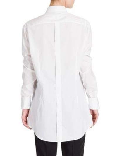 Shop Dolce & Gabbana Sequin & Lace-embellished Poplin Shirt In White