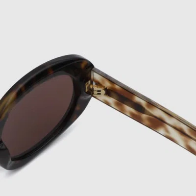 12pm Studios Milan Oval Sunglasses In Brown