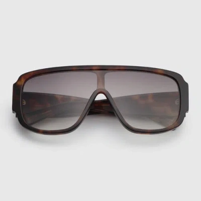12pm Studios Aspen Shield Sunglasses In Brown