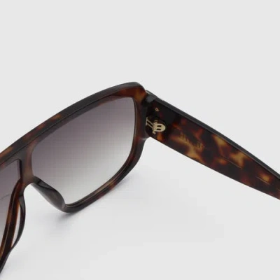 12pm Studios Aspen Shield Sunglasses In Brown