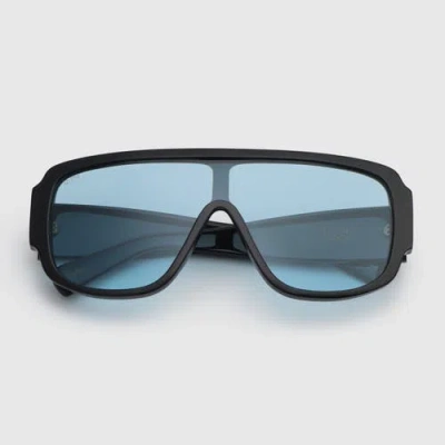 12pm Studios Aspen Shield Sunglasses In Blue