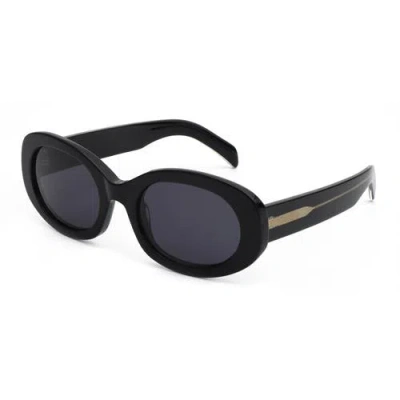 12pm Studios Milan Oval Sunglasses In Black