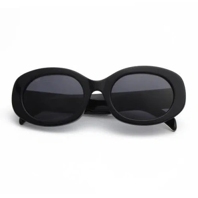 12pm Studios Milan Oval Sunglasses In Black