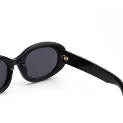 12pm Studios Milan Oval Sunglasses In Black