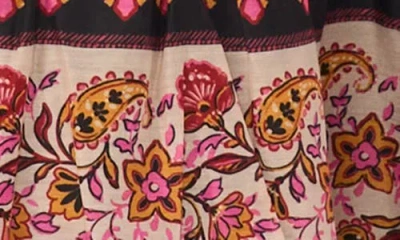Cece Print Flutter Sleeve Midi Dress In Multi