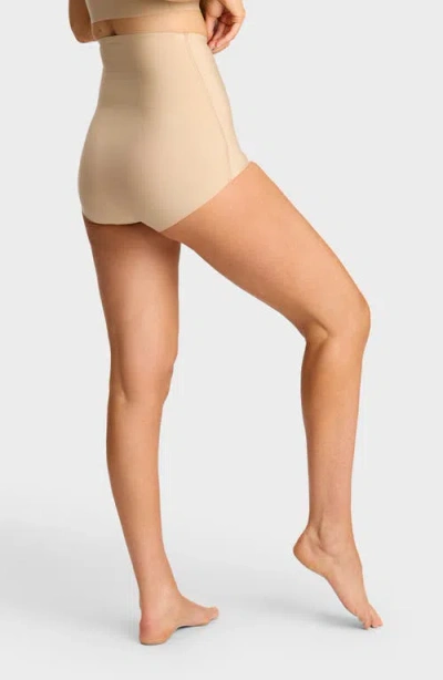 Commando Zone Smoothing High Waisted Briefs In Brown