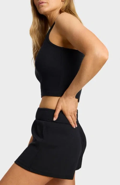 Commando Better Than Basic Racerback Crop Rib Tank In Black