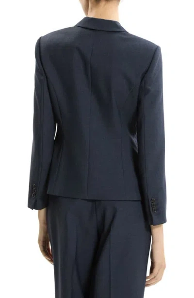 Theory Shrunken Three-button Jacket In Blue