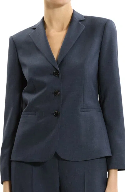 Theory Shrunken Three-button Jacket In Blue