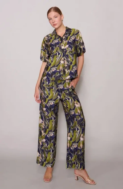 Melloday Easy Woven Pullover Shirt In Multi