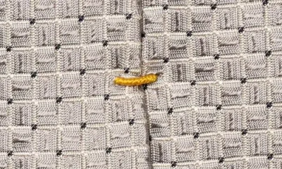 Eton Micro Geo Silk Tie In Gray