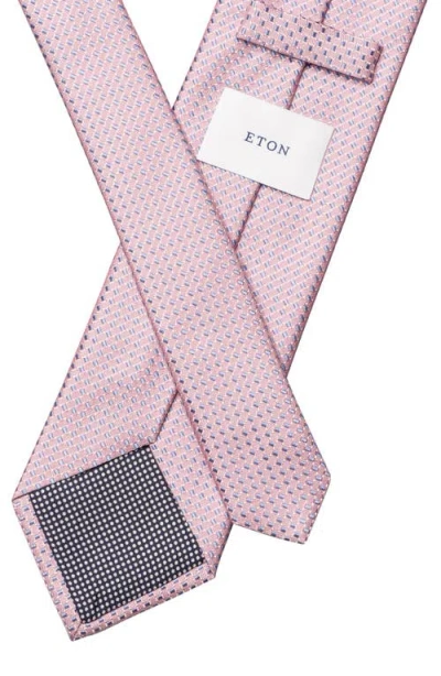 Eton Micro Silk Tie In Pink