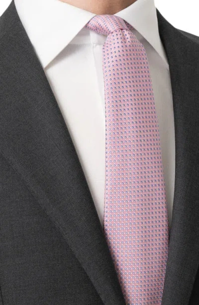 Eton Micro Silk Tie In Pink