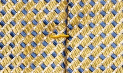 Eton Micro Silk Tie In Yellow