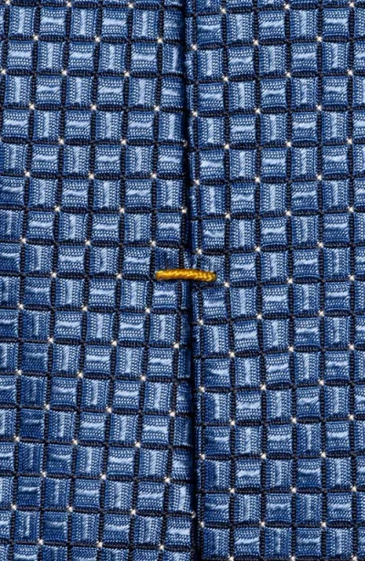 Eton Micro Geo Silk Tie In Blue