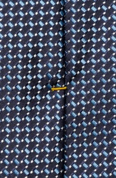 Eton Micro Silk Tie In Blue