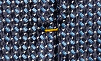 Eton Micro Silk Tie In Blue