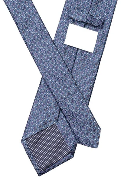 Eton Medallion Silk Tie In Blue