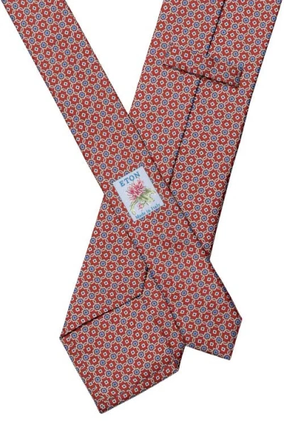 Eton Medallion Silk Tie In Multi