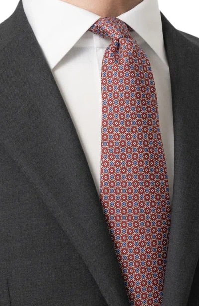 Eton Medallion Silk Tie In Multi