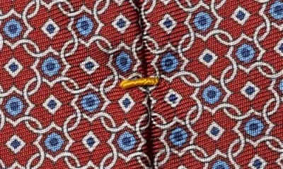Eton Medallion Silk Tie In Multi