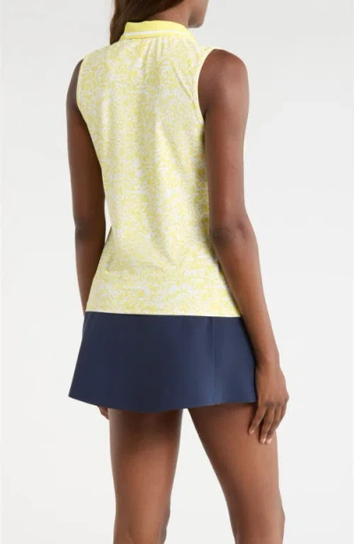 G/fore Scribble Tech Piqué Polo In Yellow