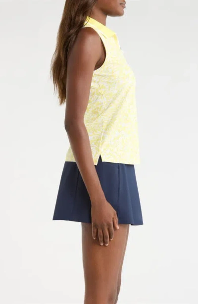 G/fore Scribble Tech Piqué Polo In Yellow