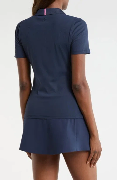 G/fore Tech Rib Golf Polo In Silver