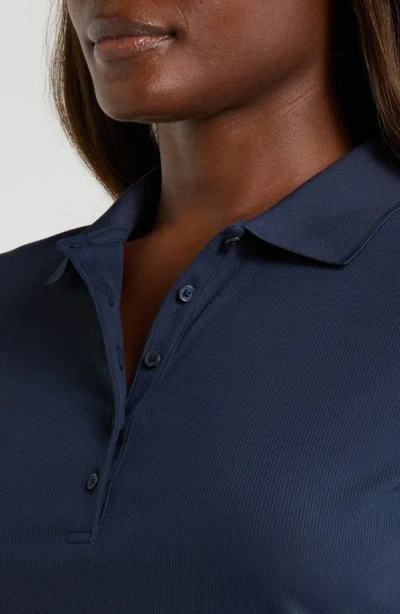 G/fore Tech Rib Golf Polo In Silver