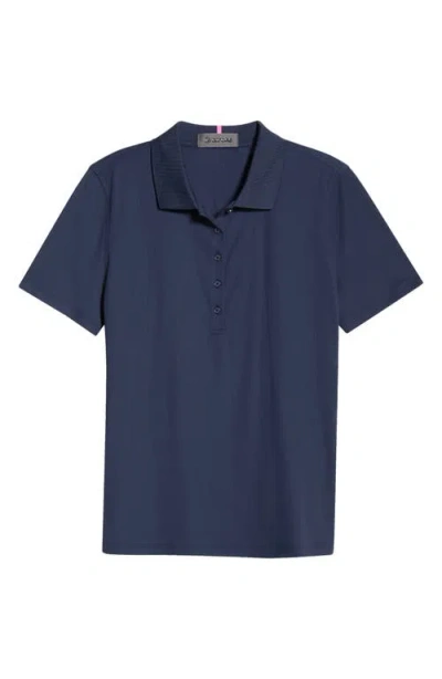 G/fore Tech Rib Golf Polo In Silver