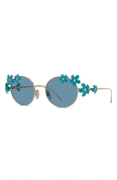 Loewe Signature Oval Sunglasses In Blue