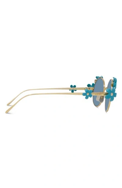 Loewe Signature Oval Sunglasses In Blue