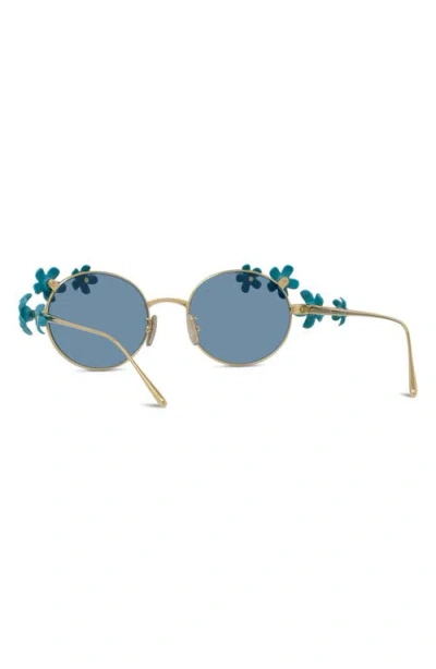 Loewe Signature Oval Sunglasses In Blue