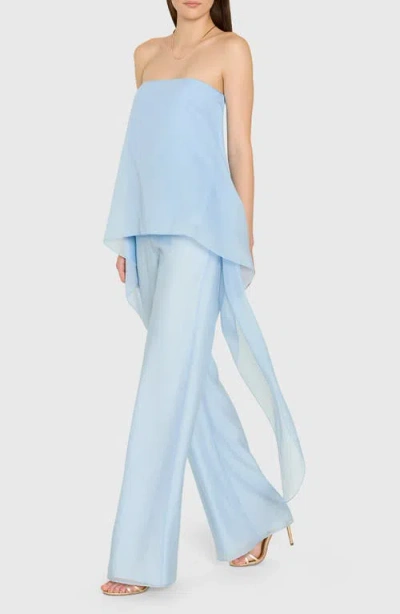 Amanda Uprichard Jenny Strapless Jumpsuit In Blue