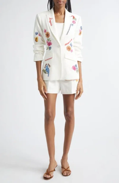 Cinq À Sept Cinq A Sept Celeste Vine Scrunched Cheyenne Blazer In White