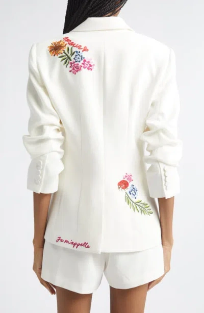 Cinq À Sept Cinq A Sept Celeste Vine Scrunched Cheyenne Blazer In White