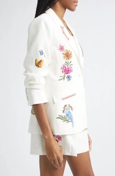 Cinq À Sept Cinq A Sept Celeste Vine Scrunched Cheyenne Blazer In White
