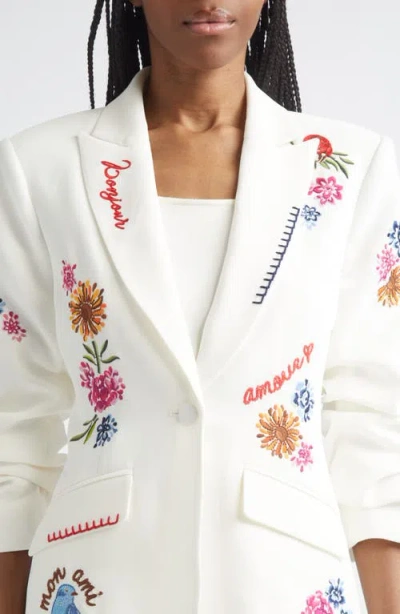 Cinq À Sept Cinq A Sept Celeste Vine Scrunched Cheyenne Blazer In White