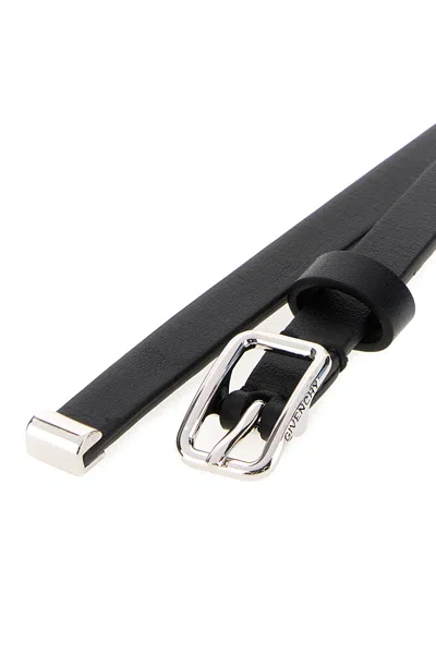 Givenchy Black Leather Belt In Black