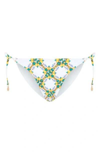 Milly Cabana Lemon Tile Bikini Bottom In Multi