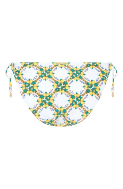 Milly Cabana Lemon Tile Bikini Bottom In Multi