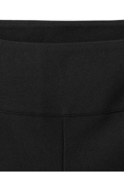 Mango Pull-on Mid Rise Flare Pants In Black