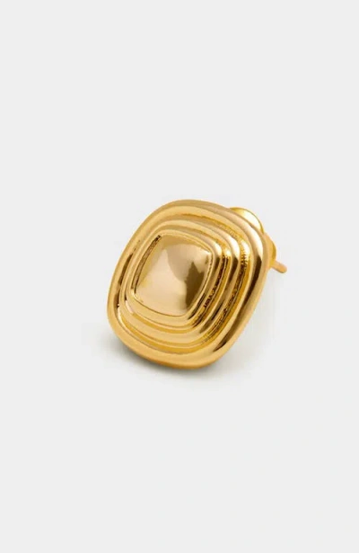 Katie Loxton Sofia Button Stud Earrings In Gold