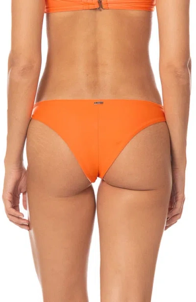 Maaji Orange Iconic Reversible Bikini Bottoms In Orange