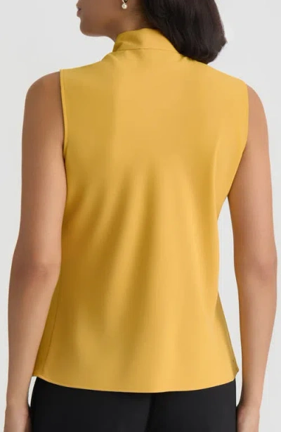 Kasper Sleeveless Tie Front Top In White