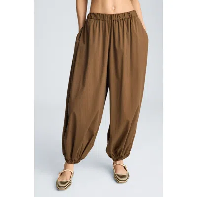 Kenneth Cole Pull On Bubble Leg Pant In Brown